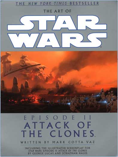 Okładka wydania oryginalnego (miękka) - The Art of Star Wars Episode II: Attack of the Clones.