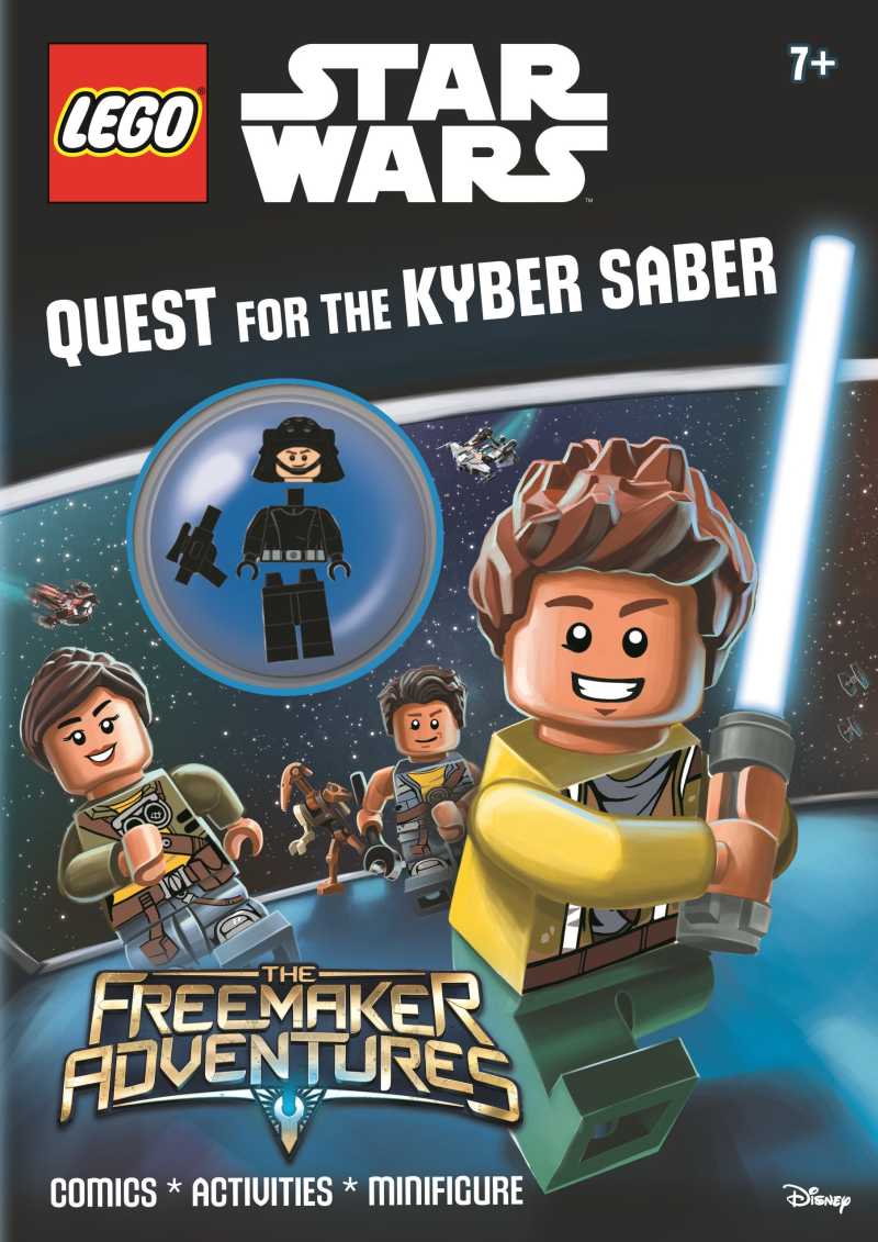 Okładka wydania brytyjskiego - LEGO Star Wars: Quest for the Kyber Saber.
