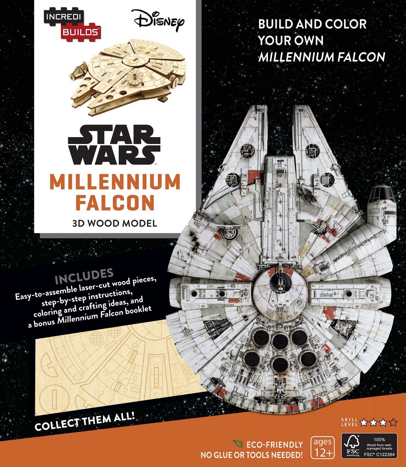 Okładka wydania oryginalnego - IncrediBuilds: Star Wars: Millennium Falcon 3D Wood Model (miękka).