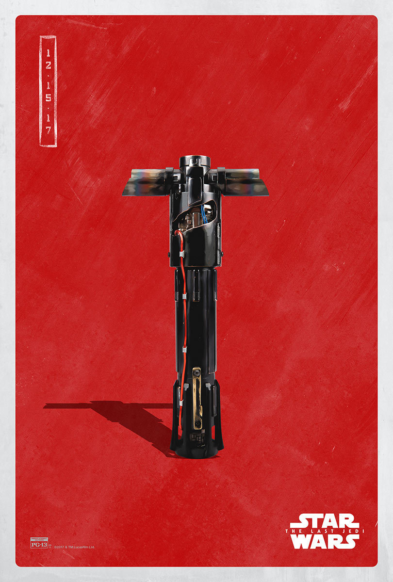Plakat Pop Icon z mieczem świetlnym Kylo Rena.