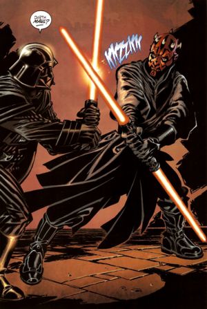 Pojedynek: Vader kontra Maul.