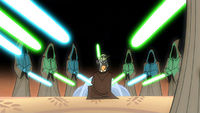 Pasowanie Anakina na Rycerza Jedi.
