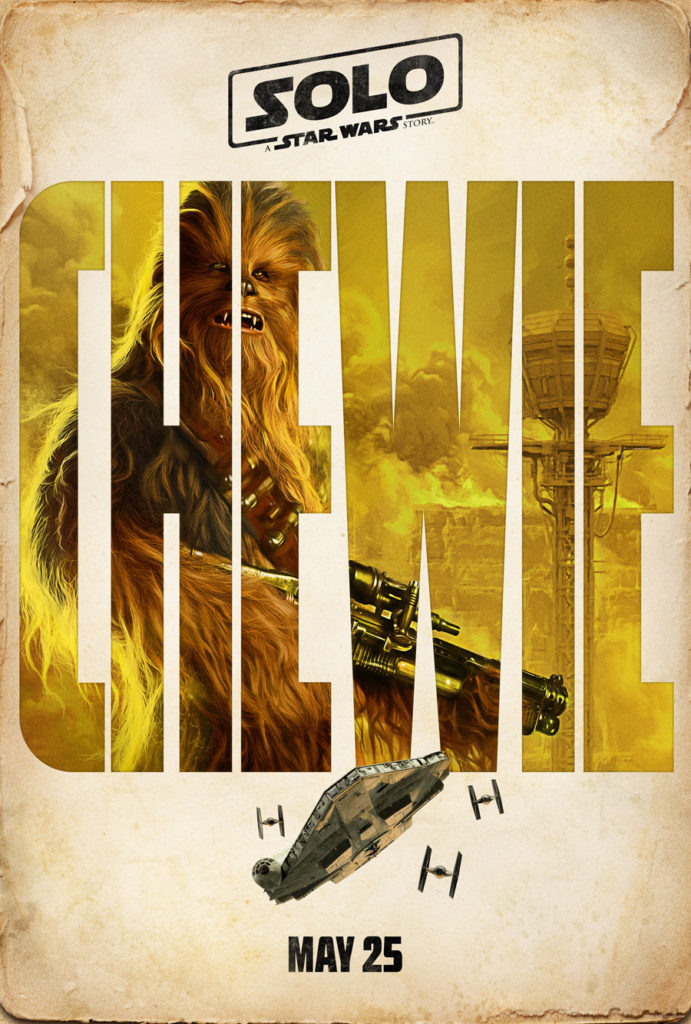 Wstępny plakat z Chewbaccą.