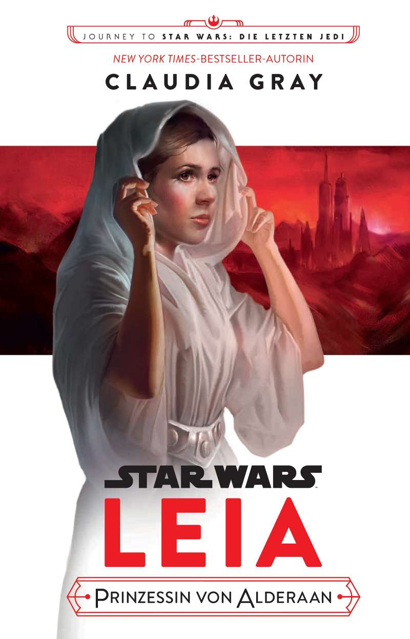 Okładka wydania niemieckiego — Leia, Prinzessin von Alderaan.