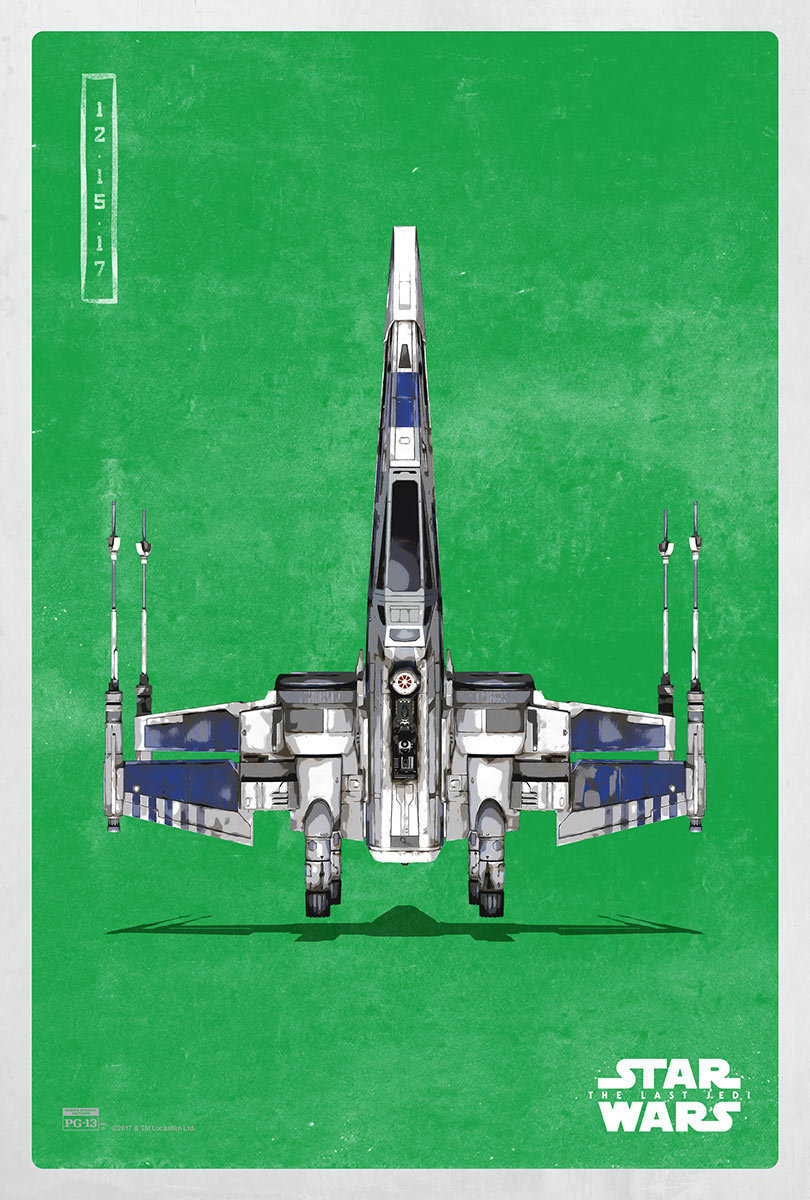 Plakat Pop Icon z myśliwcem T-70 X-wing.